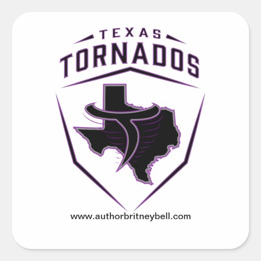 Texas Tornados Square Sticker (Voorkant)
