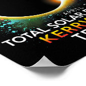 Texas Totaal Zonsverduistering April 8 2024 Poster (Hoek)