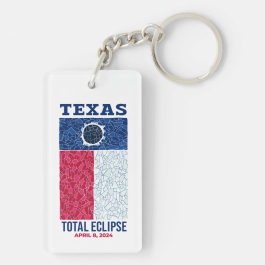 Texas Total Eclipse Acryl Sleutelhanger (achterkant)