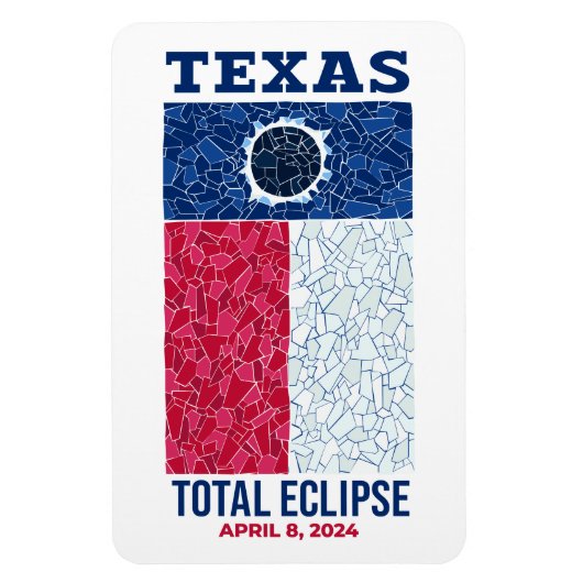 Texas Total Eclipse Flexibele fotomagneet Magneet (Verticaal)