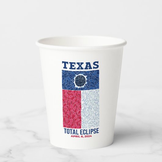 Texas Total Eclipse papieren bekers (Achterkant)