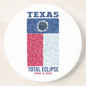 Texas Total Eclipse Stone Onderzetter, ronde zands Zandsteen Onderzetter (Voorkant)
