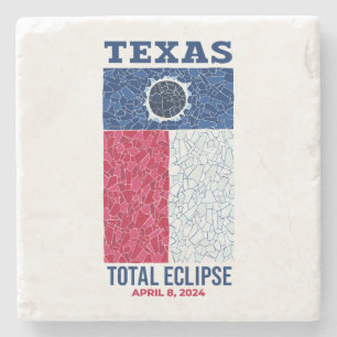 Texas Total Eclipse Stone Onderzetter, vierkante s Stenen Onderzetter
