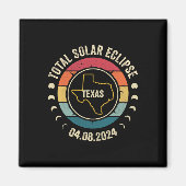 Texas Total Solar Eclipse 2024 Amerikaanse totalit Magneet (Voorkant)