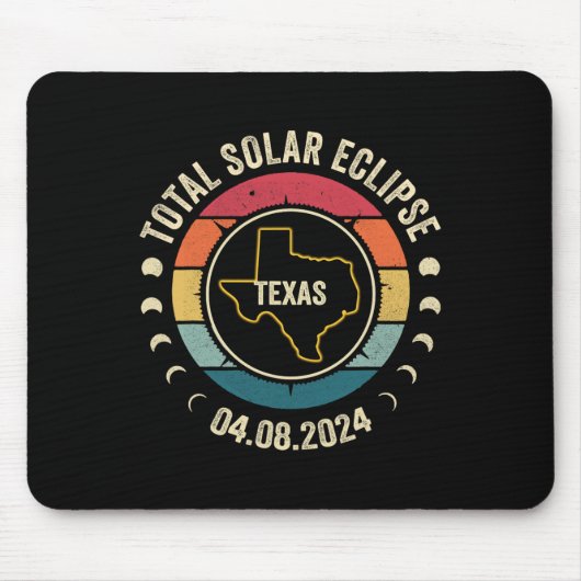 Texas Total Solar Eclipse 2024 Amerikaanse totalit Muismat (Voorkant)