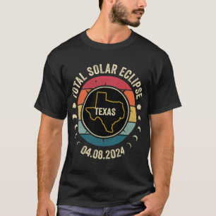 Texas Total Solar Eclipse 2024 Amerikaanse totalit T-shirt