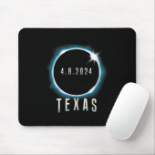 Texas Total Solar Eclipse 2024 Blauw April 8 Manne Muismat (Met muis)