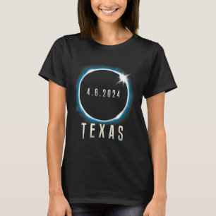 Texas Total Solar Eclipse 2024 Blauw April 8 Manne T-shirt