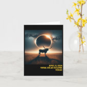 Texas Total Solar Eclipse 2024 Herdenkingsdag Astr Kaart (Gele Bloem)