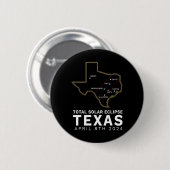 Texas Total Solar Eclipse 2024 pad van totaliteit Ronde Button 5,7 Cm (Voorkant /achterkant)