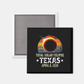 Texas Total Solar Eclipse 8 april 2024 Texas Solar Magneet (Voorkant / Achterkant)