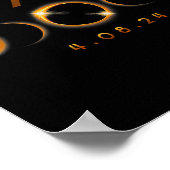 Texas Total Solar Eclipse 8 april 2024 Texas Solar Poster (Hoek)