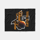 Texas Total Solar Eclipse April 8 2024 Verenigde S Fleece Deken (Voorkant (Horizontaal))