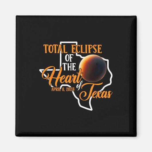 Texas Total Solar Eclipse April 8 2024 Verenigde S Magneet (Voorkant)