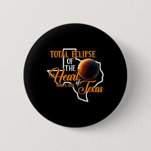 Texas Total Solar Eclipse April 8 2024 Verenigde S Ronde Button 5,7 Cm