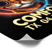 Texas Totale Zonsverduistering 2024 Poster (Hoek)