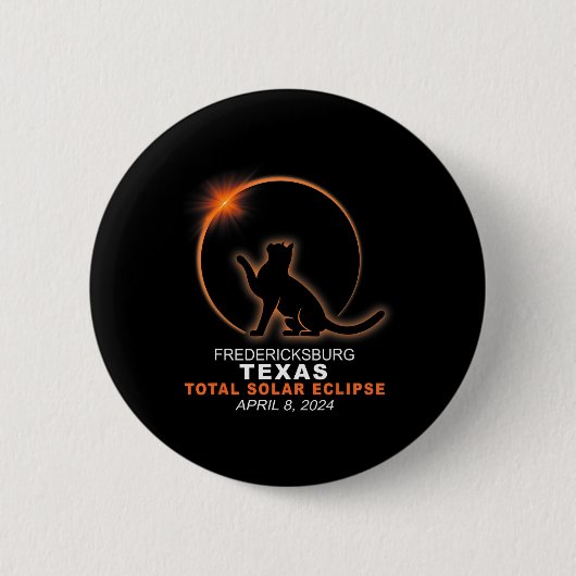 Texas Totale Zonsverduistering 2024 Ronde Button 5,7 Cm (Voorkant)