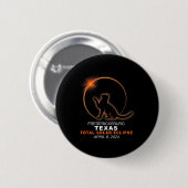 Texas Totale Zonsverduistering 2024 Ronde Button 5,7 Cm (Voorkant /achterkant)