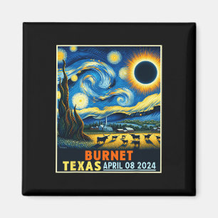 Texas Totale Zonsverduistering 2024 Sterrennacht Magneet