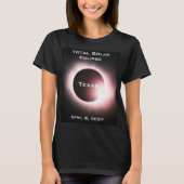 Texas Totale zonsverduistering 8 april 2024 T-shirt (Voorkant)