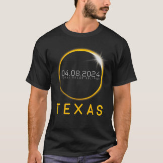 TEXAS Totaliteit Totale Zonsverduistering 8 april T-shirt
