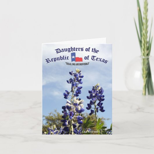 texas towering bluebonnets -k, DRT BUMPER -1A, ... Kaart (Voorkant)