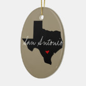 Texas Town Keramisch Ornament (Links)