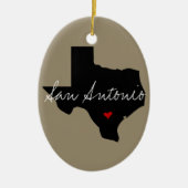 Texas Town Keramisch Ornament (Voorkant)