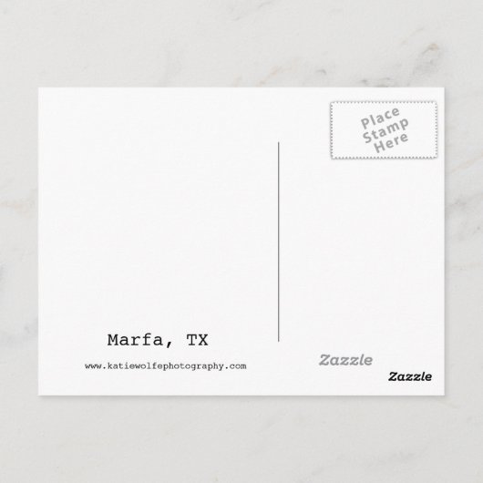 Texas Tracks Briefkaart (Achterkant)