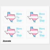 Texas Trans Hier om te blijven Rechthoekige Sticker (Vel)