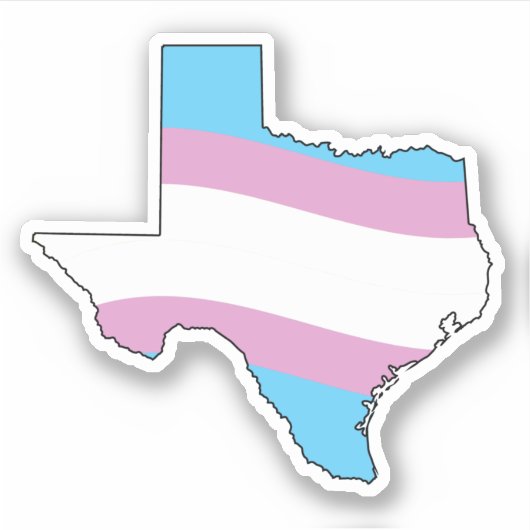 Texas Trans Pride Sticker (Voorkant)