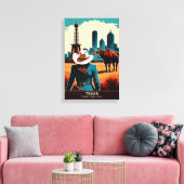 Texas Travel: Alles is groter Canvas Afdruk (Insitu (Woonkamer))