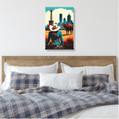 Texas Travel: Alles is groter Canvas Afdruk (Insitu (Slaapkamer))