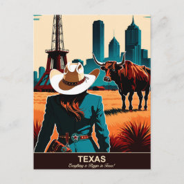 Texas Travel: alles is groter in Texas Briefkaart