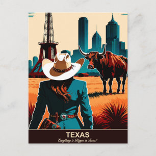 Texas Travel: alles is groter in Texas Briefkaart