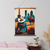 Texas Travel: alles is groter in Texas Hangend Wandkleed (Slaapkamer)