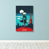 Texas Travel: de geest van avontuur Canvas Afdruk (Insitu (Houten vloer))