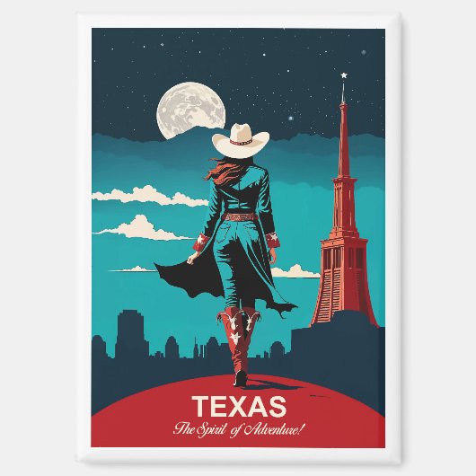Texas Travel: de geest van avontuur Magneet (Voorkant)