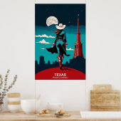 Texas Travel: De geest van avontuur reizen Poste Poster (Keuken)