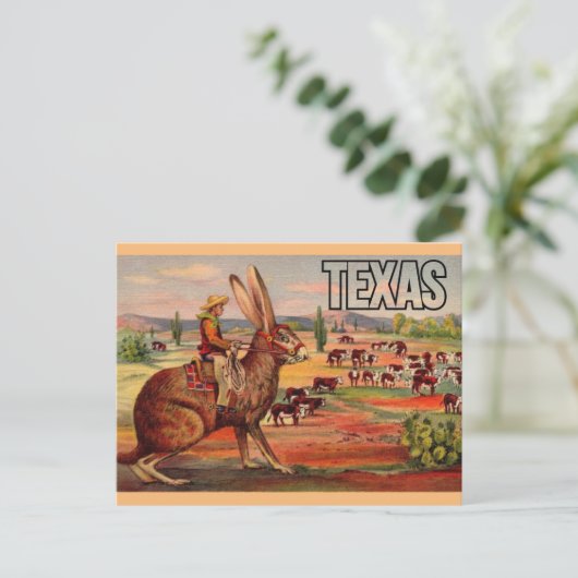 Texas Travel Greetings Briefkaart - Vintage Travel (Staand voorkant)