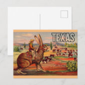 Texas Travel Greetings Briefkaart - Vintage Travel (Voorkant / Achterkant)