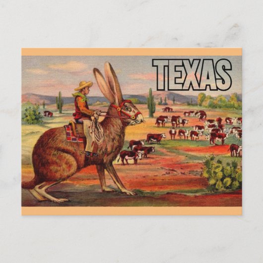 Texas Travel Greetings Briefkaart - Vintage Travel (Voorkant)