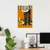 Texas Travel Poster (Thuiskantoor)