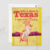  Texas Travel Poster-afdruk Briefkaart (Voorkant / Achterkant)