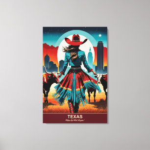 Texas Travel: Waar het Westen begint Canvas Afdruk