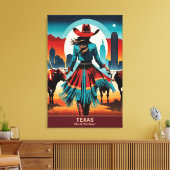 Texas Travel: Waar het Westen begint Canvas Afdruk (Insitu (Woonkamer))