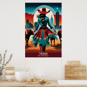Texas Travel: Waar het Westen begint Travel Poster (Keuken)
