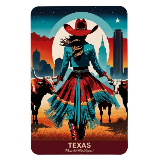 Texas Travel: Waar het Westen Flexibel Begint Magneet (Verticaal)