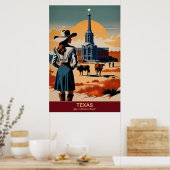 Texas Travel: Your Adventure Waits Travel Poster (Keuken)