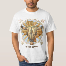 Texas Tribal Koeien Schedel T-shirt